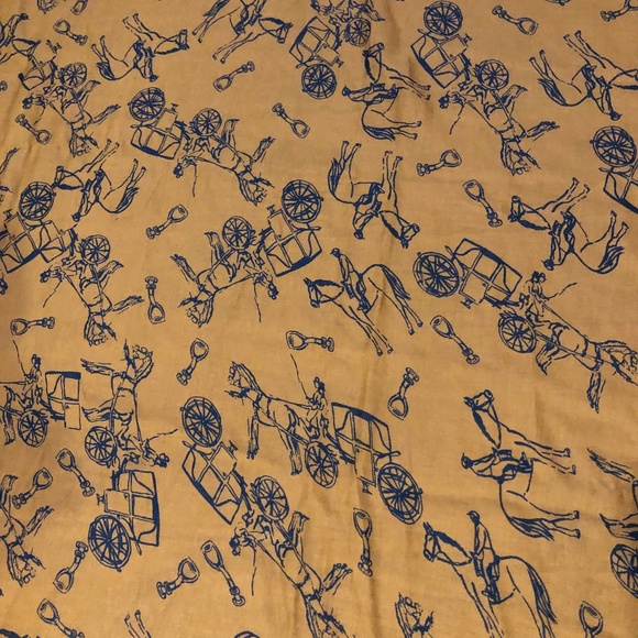 Equestrian Horse Scarf Wrap Brown with Black Print Images - Picture 2 of 7